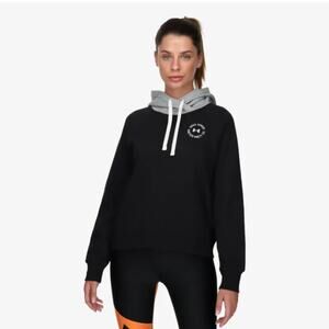 Under Armour Rival Fleece CB Hoodie (black & White) Size XL